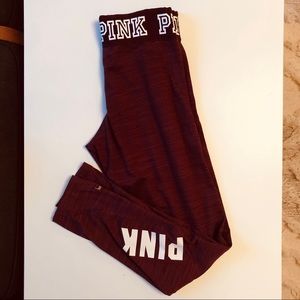 PINK Maroon Leggings